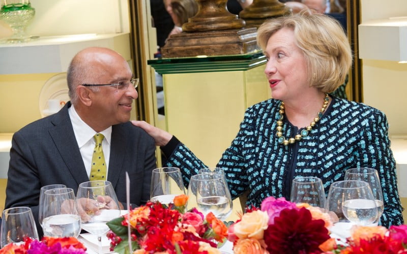 Rumi Verjee & Hilary Clinton