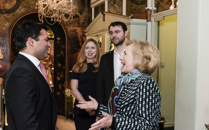 Jay Verjee and Hillary Clinton, The Rumi Foundation