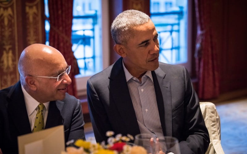 Lord Rumi Verjee and Barack Obama