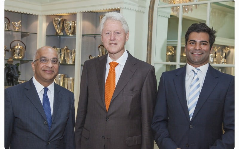Lord Rumi Verjee, President Clinton and Jay Verjee