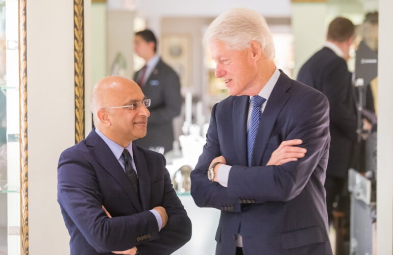 Lord Rumi Verjee and President Clinton