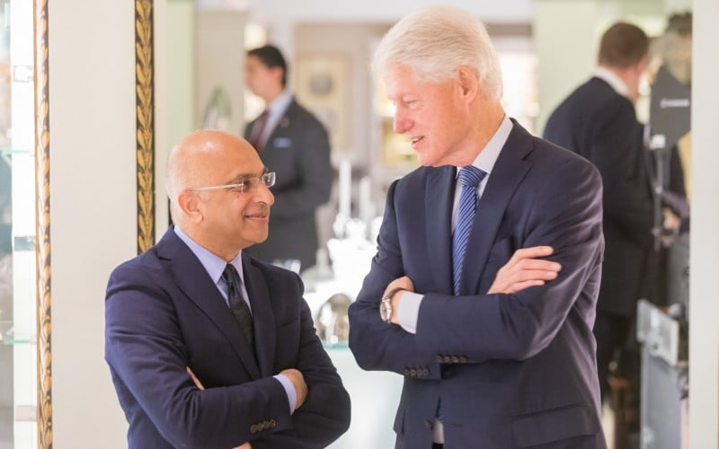 Lord Rumi Verjee and President Clinton
