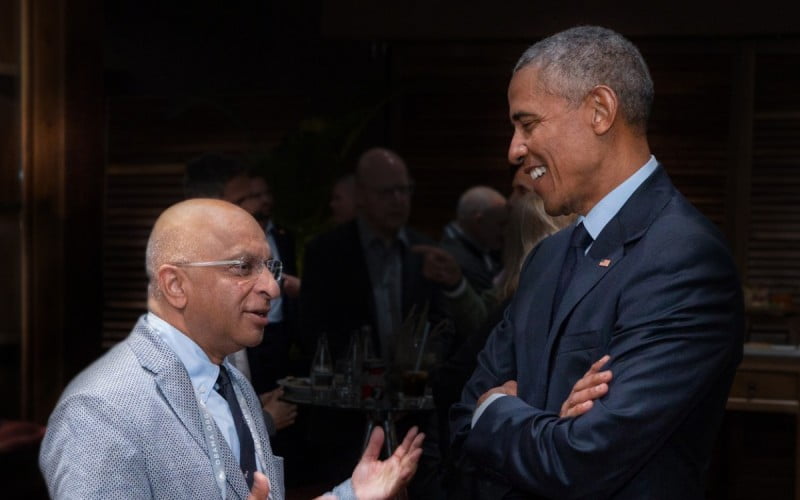 Lord Rumi Verjee and Barack Obama